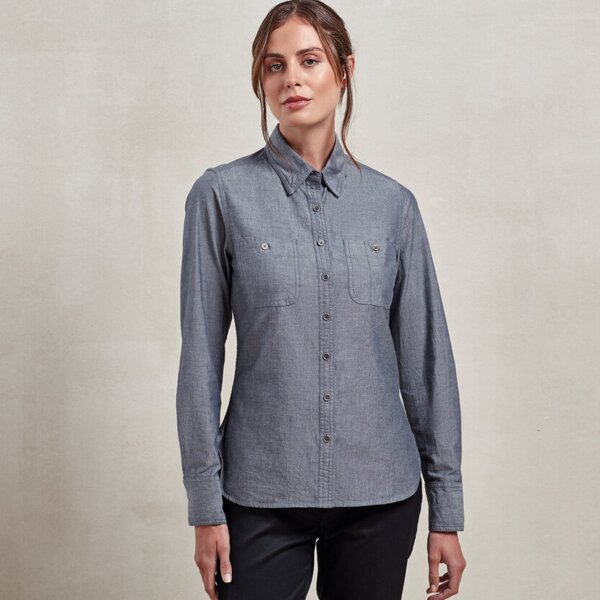 Women’s Chambray shirt, organic and Fairtrade certified Thumbnail