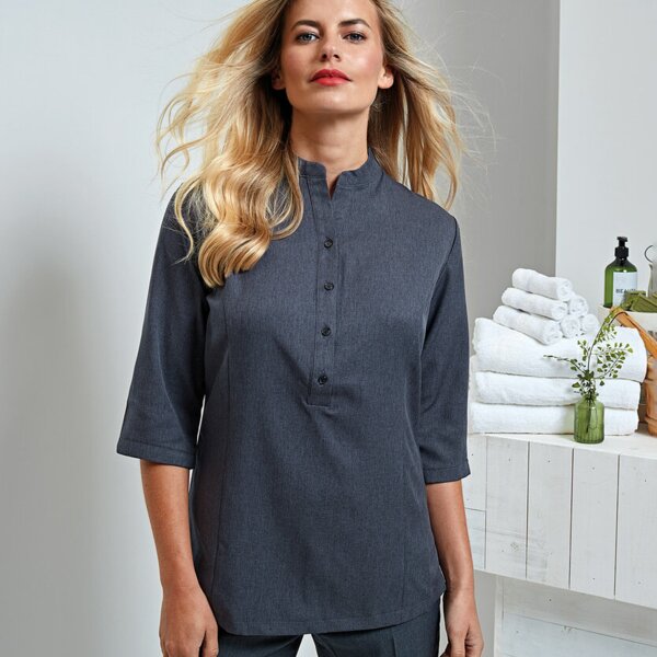 Verbena 'linen look' button-up beauty tunic Thumbnail