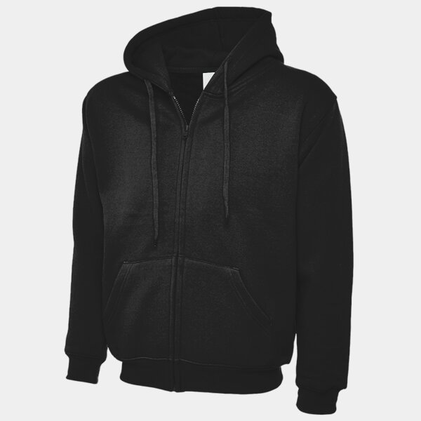 Adults Classic Full Zip Hooded Sweatshirt Thumbnail