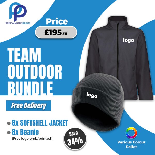 8x ABLAZE PRINTABLE SOFTSHELL JACKET + 8x Beanie Thumbnail