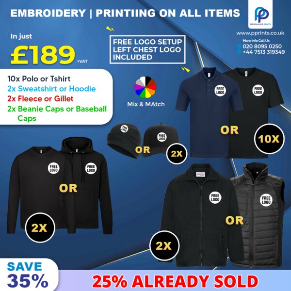 Arctic Elegance Winter Essentials  Workwear Bundle with Free Left Chest Logo, Embroidered & Printed Thumbnail