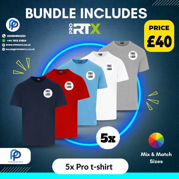 Pro RTX Essential T-Shirt Collection with Free Left Chest Logo Thumbnail