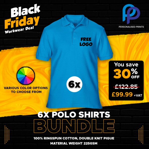 Black Friday 6X Polo Shirt Bundle + Free Left Chest Logo Thumbnail