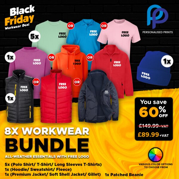 Black Friday 8X Work Wear Bundle + Free Left Chest Logo Thumbnail