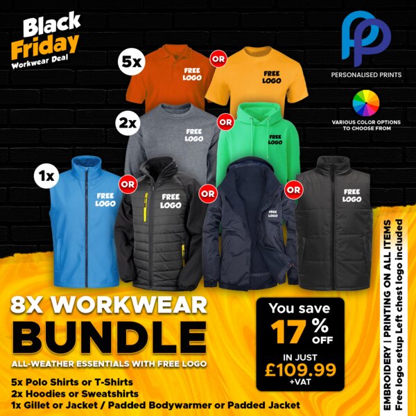 Black Friday 8X All Weather Essentials Work Wear Bundle + Free Left Chest Logo Thumbnail